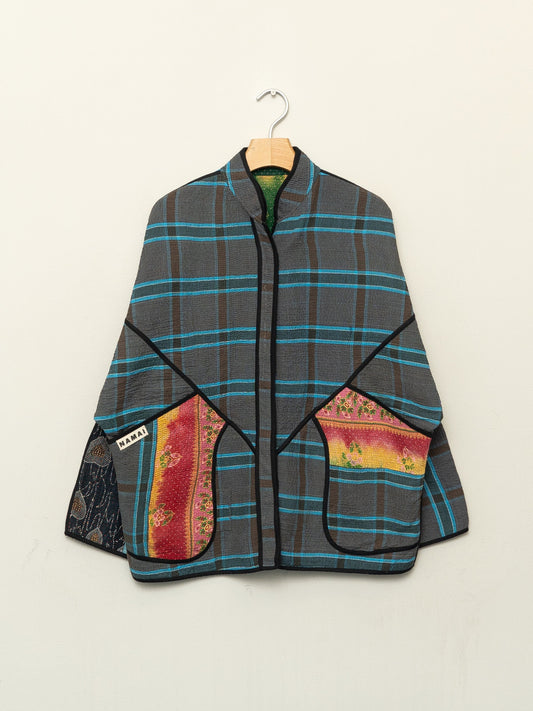 The Ladhiya Quilted Patchwork Kantha Jacket