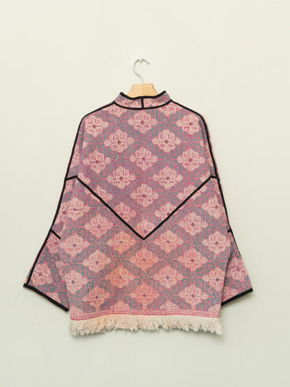 The Ishani Vintage Cross-Stitch Quilted Jacket