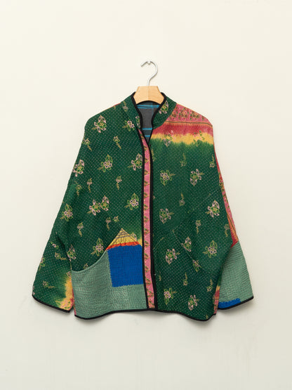 The Ladhiya Quilted Patchwork Kantha Jacket