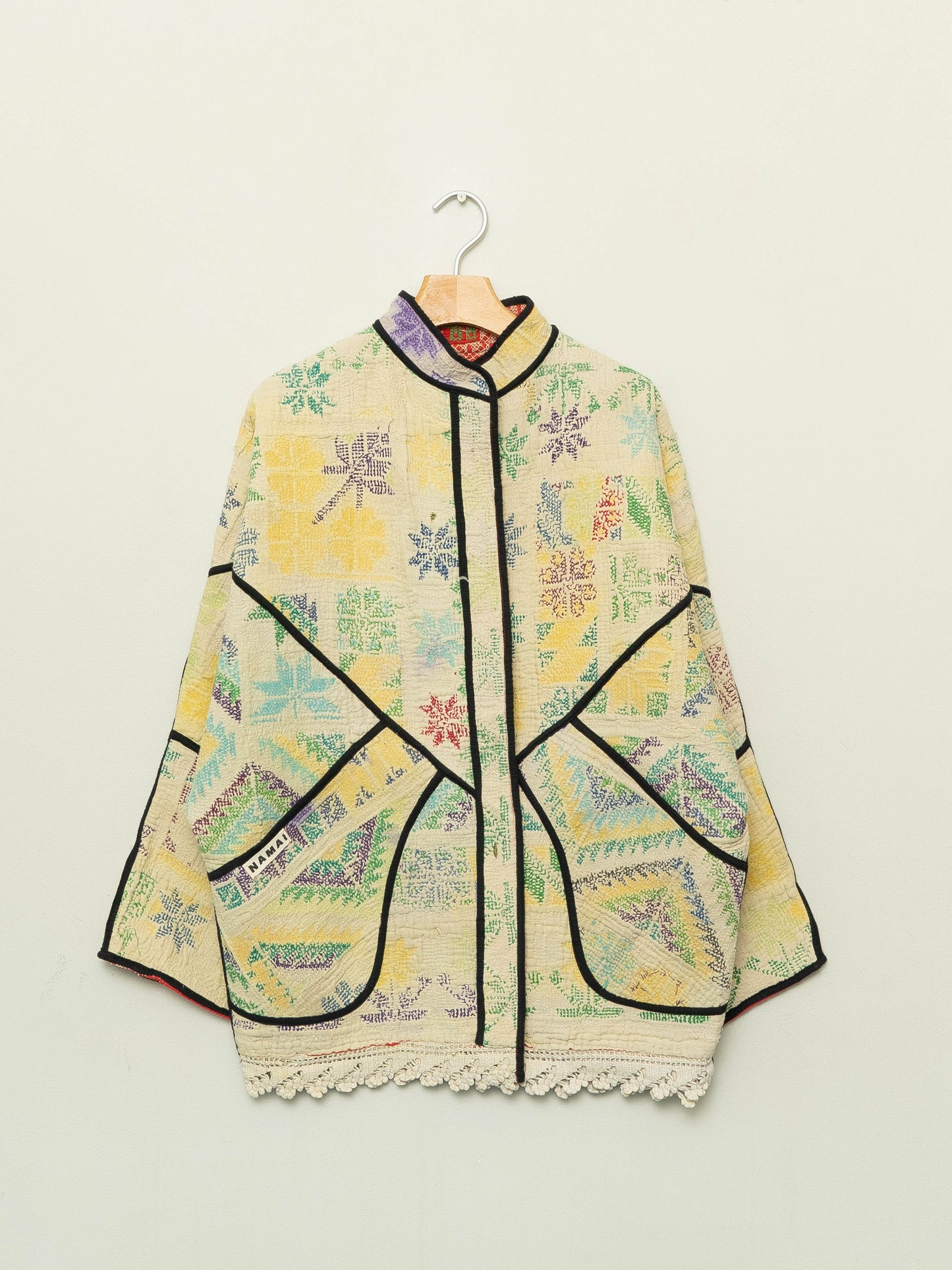 The Ishani Vintage Cross-Stitch Quilted Jacket