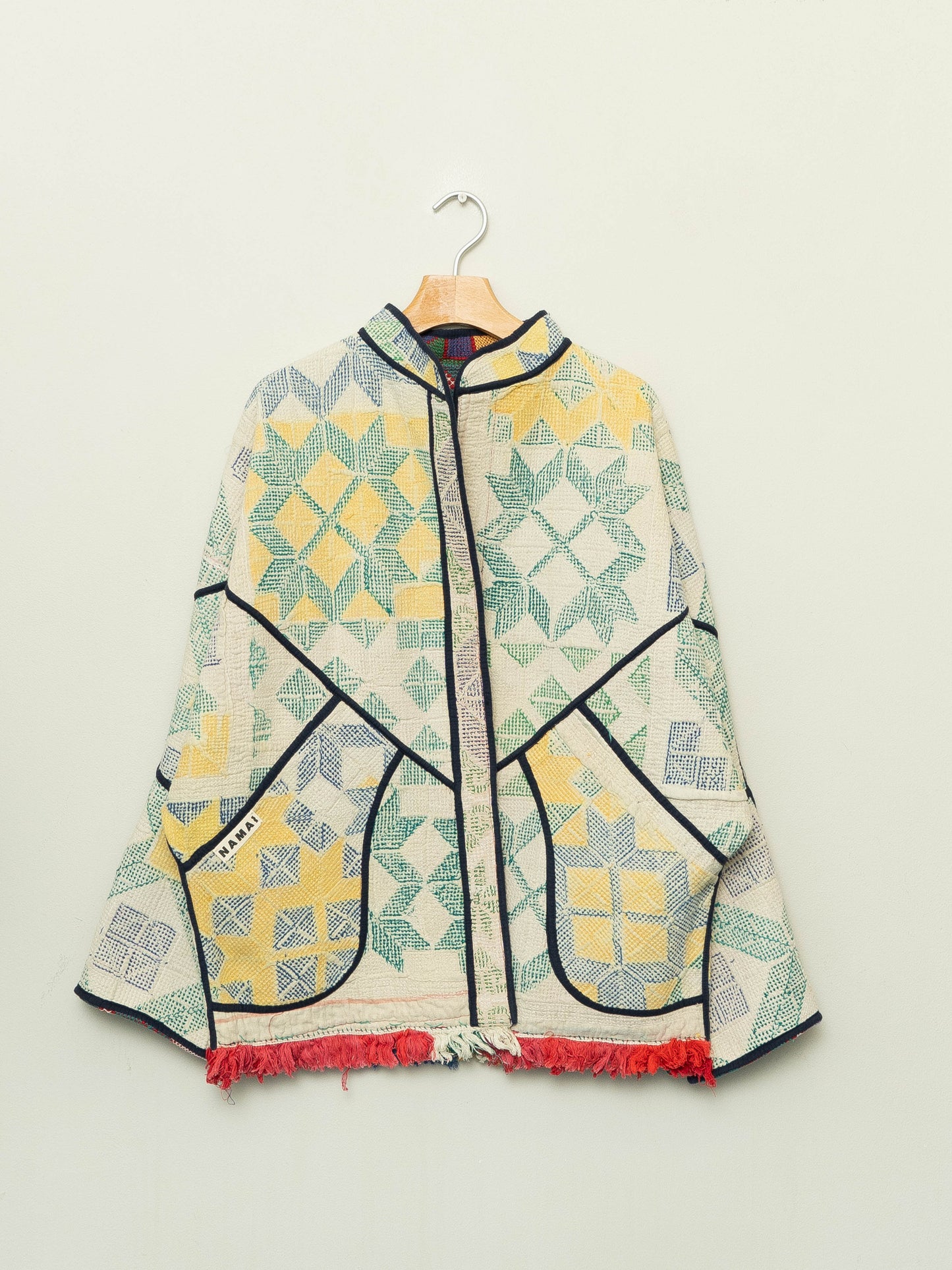 The Ishani Vintage Cross-Stitch Quilted Jacket