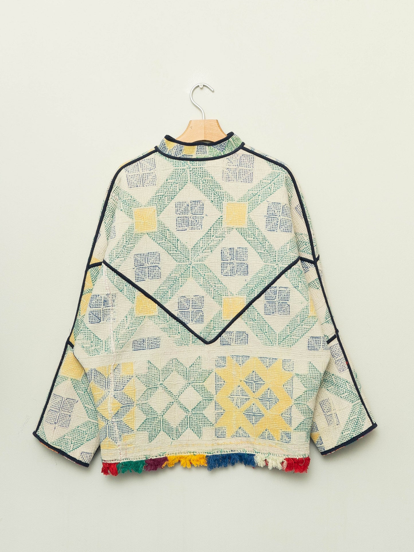 The Ishani Vintage Cross-Stitch Quilted Jacket