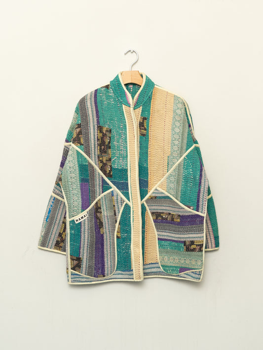 The Narmada Naksha Quilted Kantha Jacket