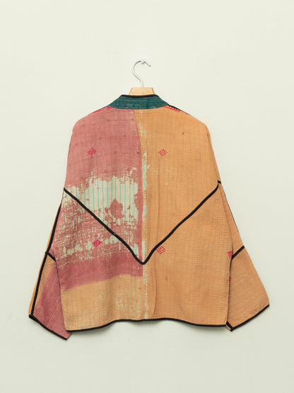 The Ladhiya Quilted Patchwork Kantha Jacket