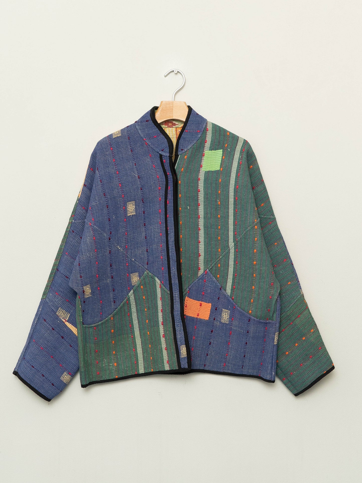 The Ladhiya Quilted Patchwork Kantha Jacket