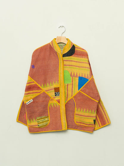 The Ladhiya Quilted Patchwork Kantha Jacket