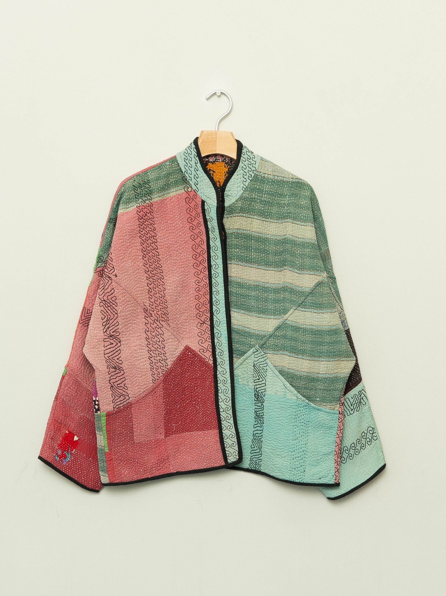 The Ladhiya Quilted Patchwork Kantha Jacket