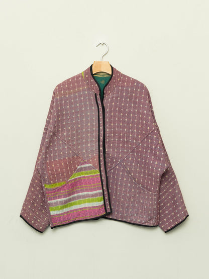 The Ladhiya Quilted Patchwork Kantha Jacket