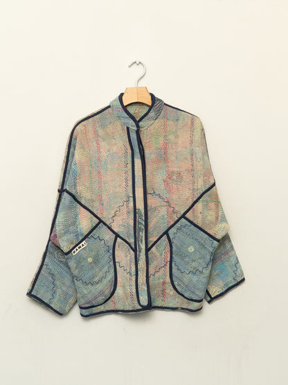 The Ladhiya Petite Quilted Suzani Kantha Jacket