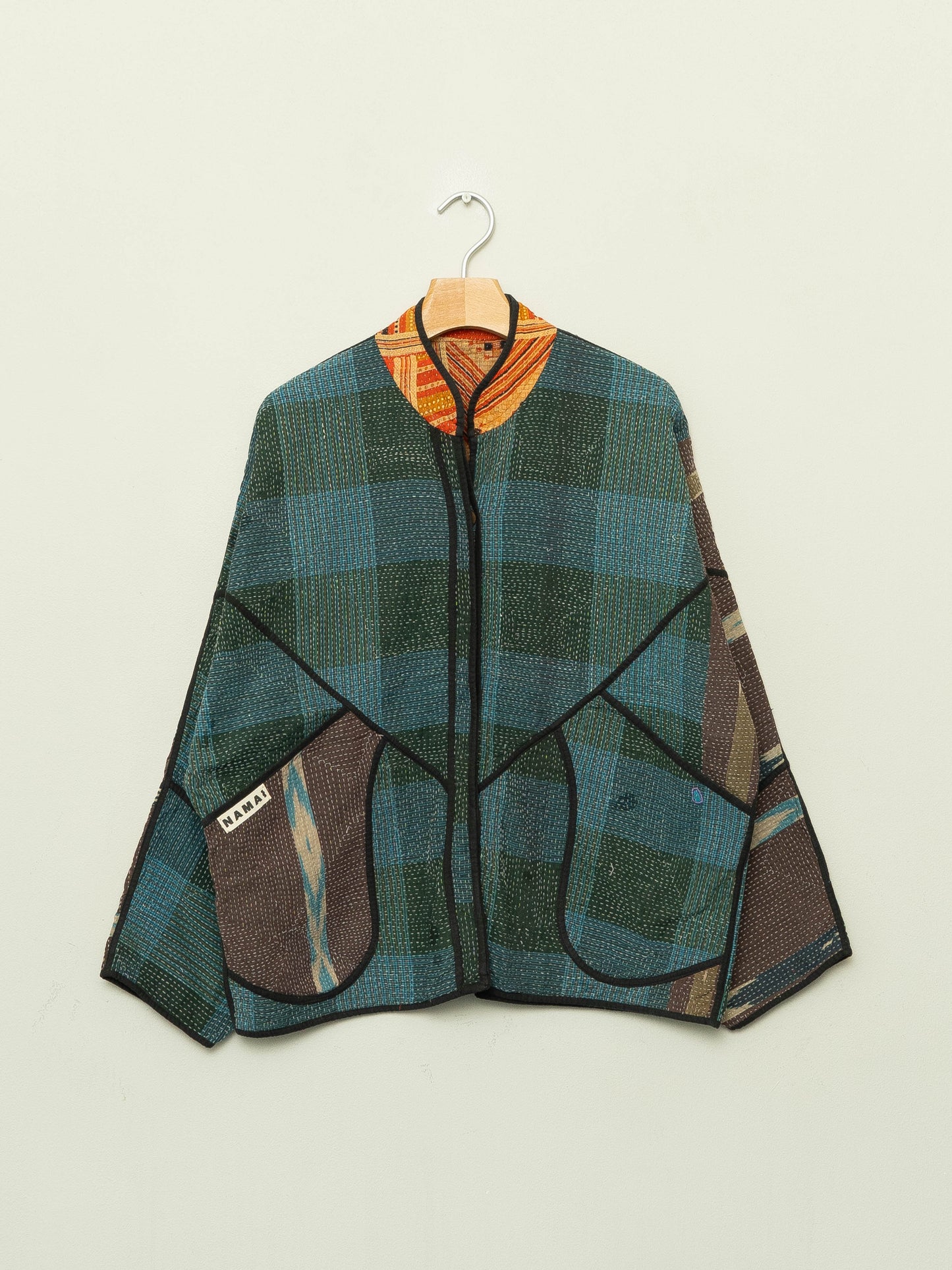 The Ladhiya Quilted Patchwork Kantha Jacket