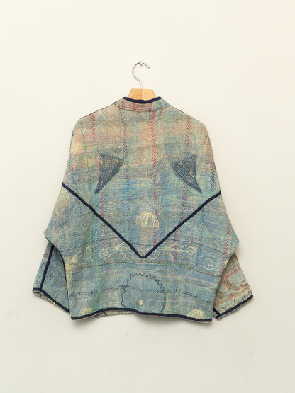 The Ladhiya Petite Quilted Suzani Kantha Jacket