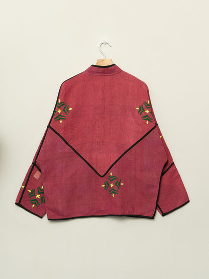 The Ladhiya Quilted Patchwork Kantha Jacket