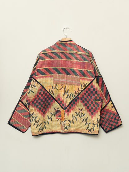 The Ladhiya Quilted Patchwork Kantha Jacket