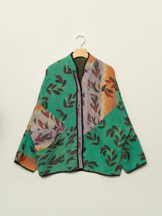 The Ladhiya Quilted Patchwork Kantha Jacket