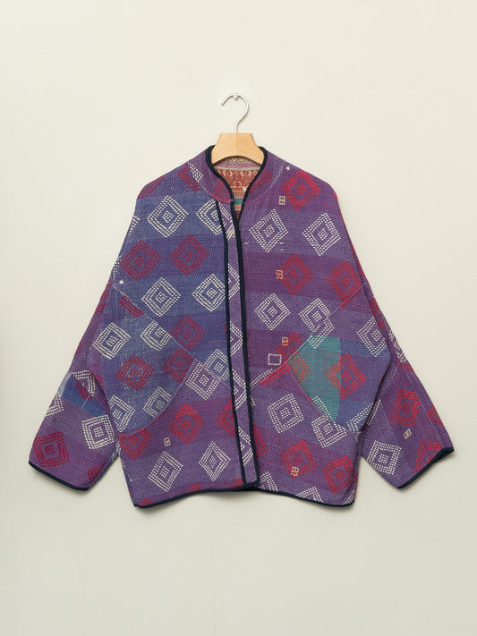 The Ladhiya Quilted Patchwork Kantha Jacket