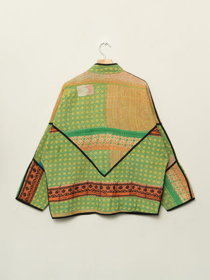 The Ladhiya Quilted Patchwork Kantha Jacket