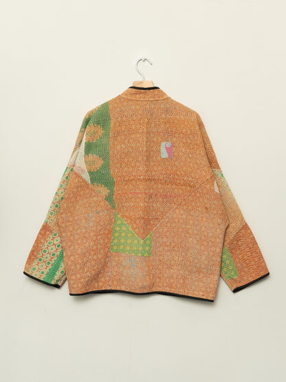 The Ladhiya Quilted Patchwork Kantha Jacket