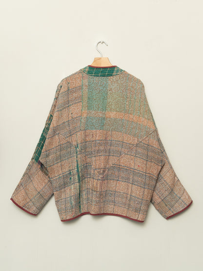 The Ladhiya Quilted Plant Dyed Kantha Jacket