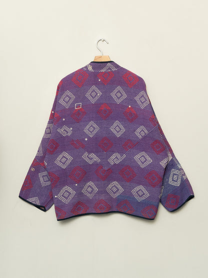 The Ladhiya Quilted Patchwork Kantha Jacket