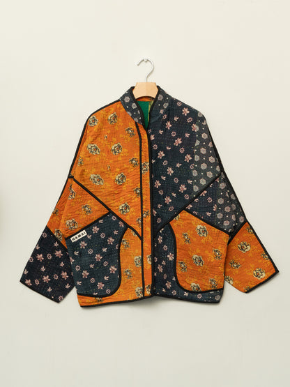 The Ladhiya Quilted Patchwork Kantha Jacket