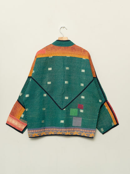 The Ladhiya Quilted Patchwork Kantha Jacket