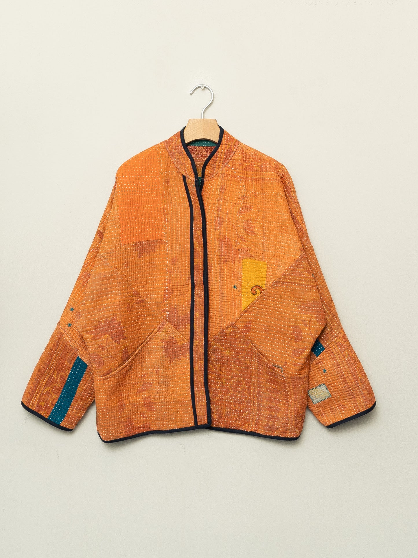 The Ladhiya Quilted Patchwork Kantha Jacket