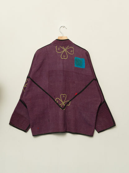 The Ladhiya Quilted Patchwork Kantha Jacket