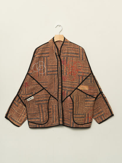 The Ladhiya Quilted Patchwork Kantha Jacket