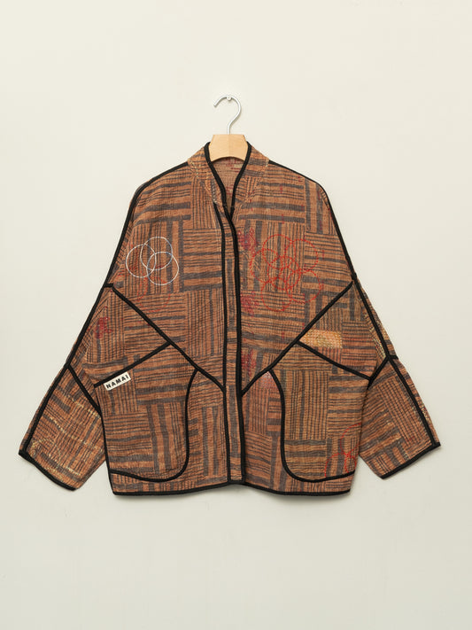 The Ladhiya Quilted Patchwork Kantha Jacket