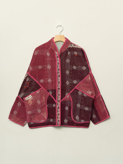 The Ladhiya Quilted Patchwork Kantha Jacket