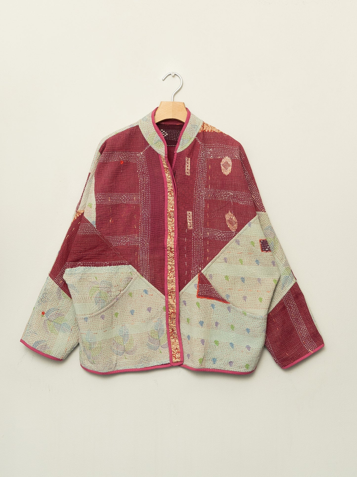 The Ladhiya Quilted Patchwork Kantha Jacket