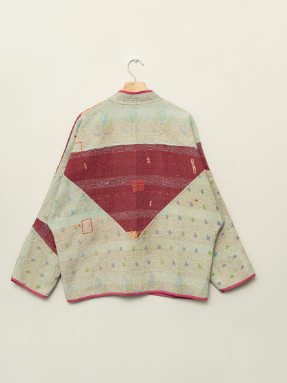 The Ladhiya Quilted Patchwork Kantha Jacket