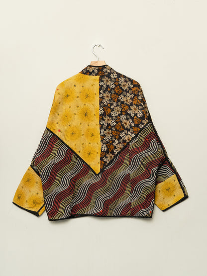 The Ladhiya Quilted Patchwork Kantha Jacket