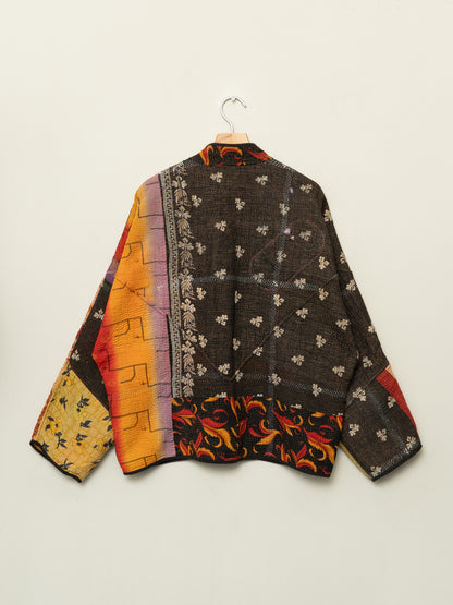 The Ladhiya Quilted Patchwork Kantha Jacket