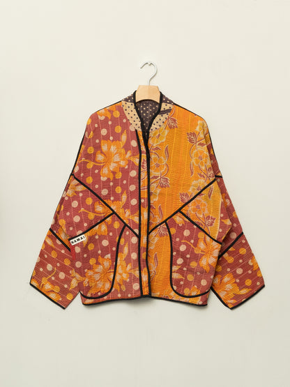 The Ladhiya Quilted Patchwork Kantha Jacket