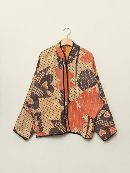 The Ladhiya Quilted Patchwork Kantha Jacket