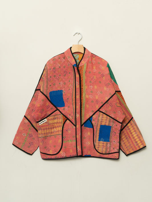 The Ladhiya Quilted Patchwork Kantha Jacket