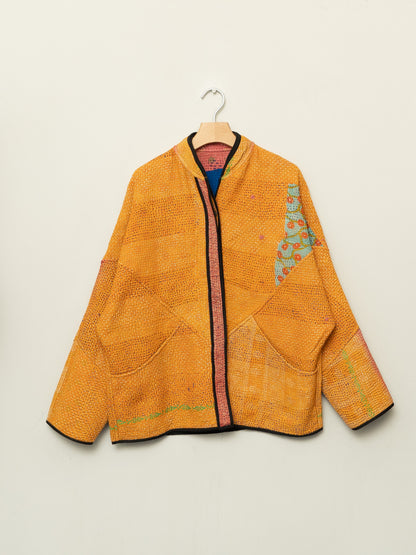 The Ladhiya Quilted Patchwork Kantha Jacket