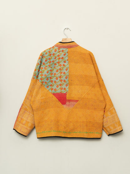 The Ladhiya Quilted Patchwork Kantha Jacket