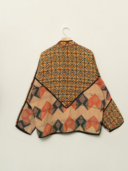 The Ladhiya Quilted Patchwork Kantha Jacket