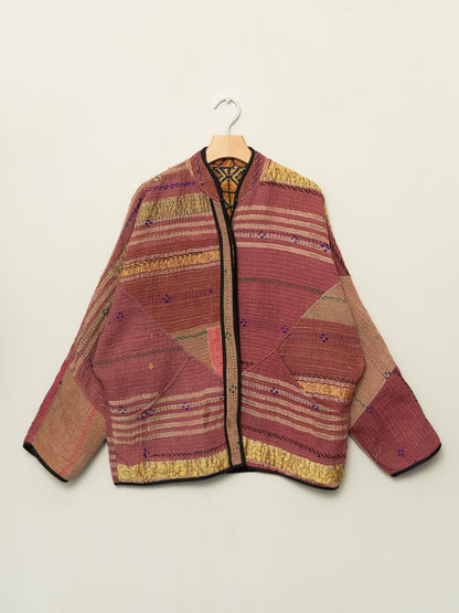 The Ladhiya Quilted Patchwork Kantha Jacket