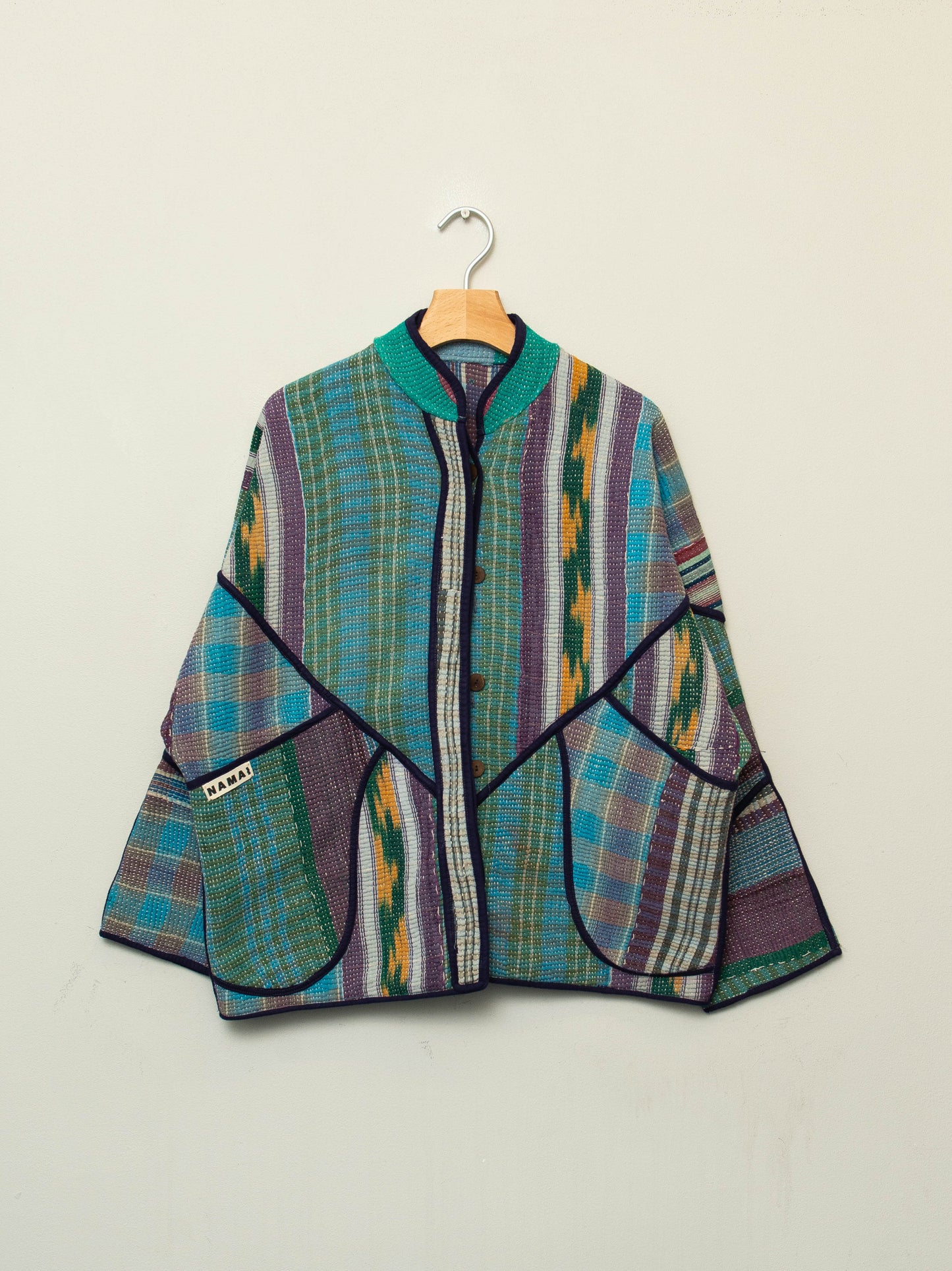 The Ladhiya Quilted Patchwork Kantha Jacket