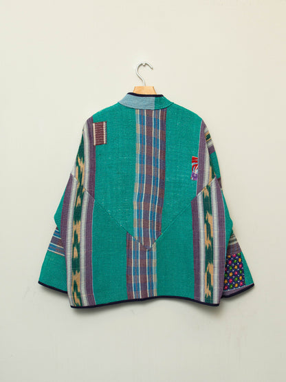 The Ladhiya Quilted Patchwork Kantha Jacket