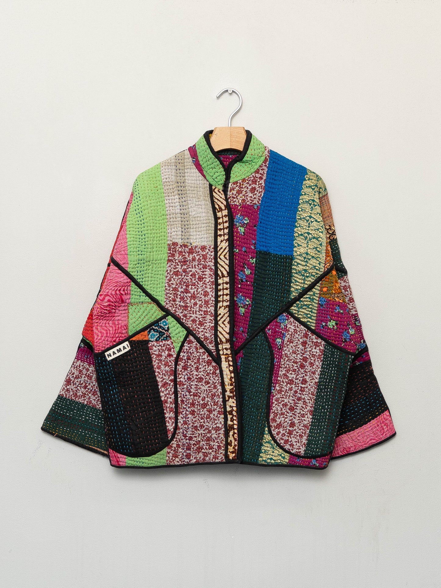 The Ladhiya Quilted Patchwork Kantha Jacket