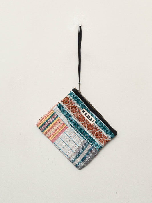 The Biju Vintage Kantha Quilted Zipper Pouch