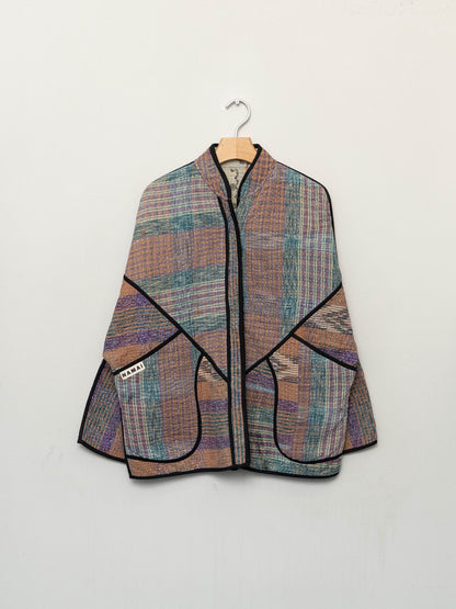 The Ladhiya Quilted Patchwork Kantha Jacket