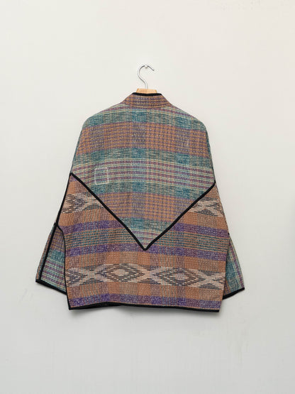 The Ladhiya Quilted Patchwork Kantha Jacket