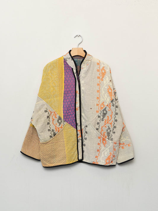 The Ladhiya Quilted Patchwork Kantha Jacket