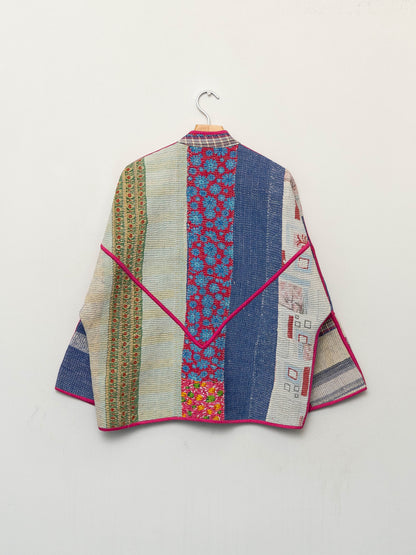 The Ladhiya Quilted Patchwork Kantha Jacket