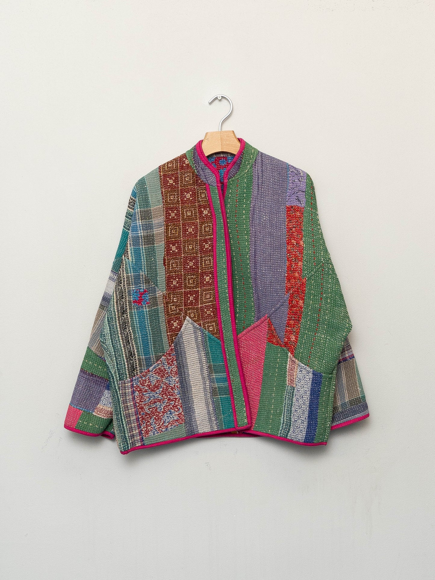 The Ladhiya Quilted Patchwork Kantha Jacket